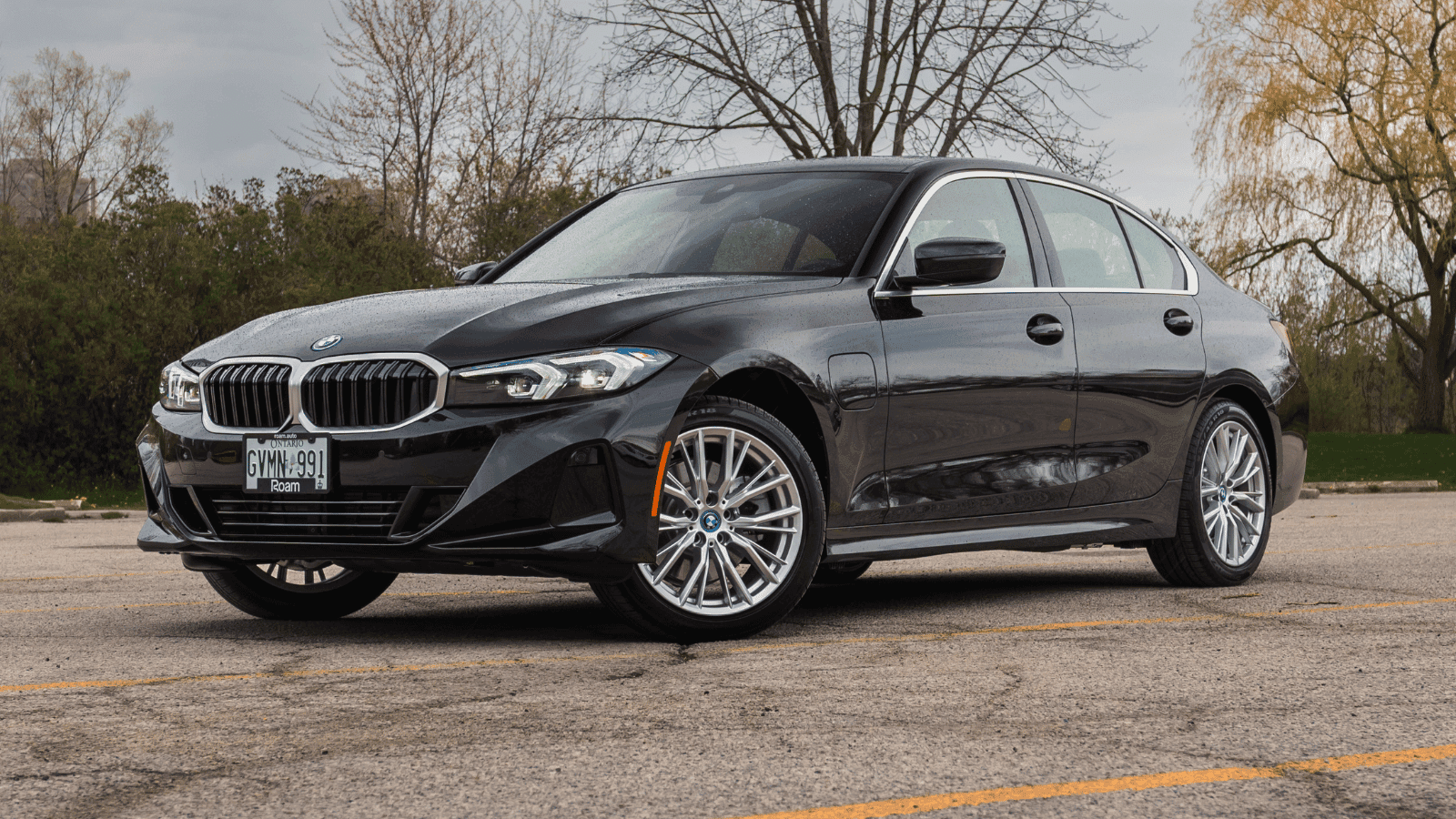 Black BMW sedan outdoors — premium replacement fleet imagery.